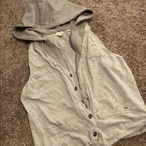 Guess Gray Hooded Vest